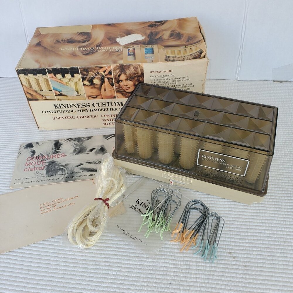Clairol Kindness Custom Care Hairsetter Box Rollers Pageant Curlers K-320